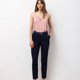 Modern Fit Ankle Trousers - Navy Blue