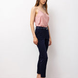 Modern Fit Ankle Trousers - Navy Blue