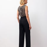 Double-Pleat Cuffed Hem Pants - Black