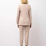 Classic Blazer & Slim Trousers Set - Beige