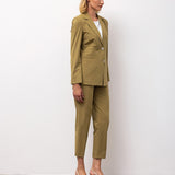 Single-Breasted Blazer & Slim Trousers Set - Green