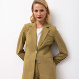 Single-Breasted Blazer & Slim Trousers Set - Green