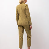 Single-Breasted Blazer & Slim Trousers Set - Green