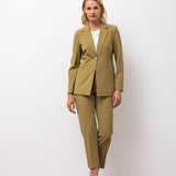 Single-Breasted Blazer & Slim Trousers Set - Green