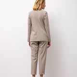 Single-Breasted Blazer & Slim Trousers Set - Mink