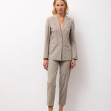 Single-Breasted Blazer & Slim Trousers Set - Mink