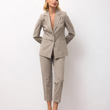 Single-Breasted Blazer & Slim Trousers Set - Mink