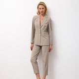 Single-Breasted Blazer & Slim Trousers Set - Mink