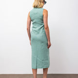 Double-Breasted Linen Tailored Vest - Mint