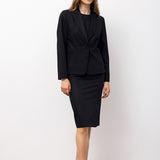Temel Tek Düğmeli Blazer – Siyah