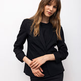Temel Tek Düğmeli Blazer – Siyah