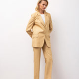Bej Özel Dikim Blazer ve Pantolon Takım