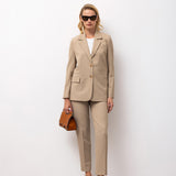 Dokulu Blazer ve Slim Pantolon Takımı 
